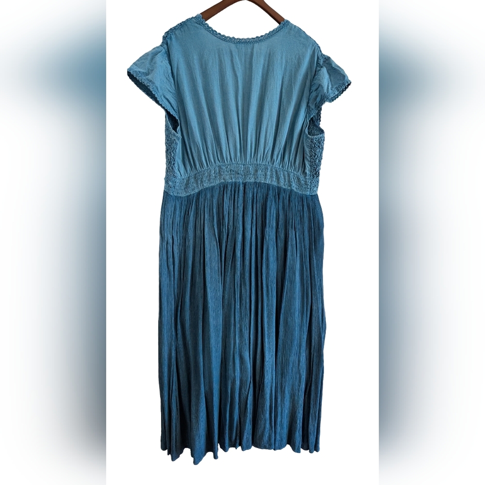 Blue Sleeveless Maxi Dress